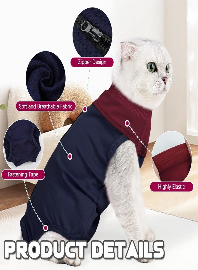 ADNIKIA Cat Recovery Suit Female, Breathable Onesie After Surgery Female for Abdominal Wounds or Skin Diseases, Anti-Licking Full Body Cat Surgery Recovery Suit, E-Collar Alternative Wear - Image 3